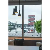 SLV Hänglampa Phelia, dimbar, Svart, Vardagsrum / matsal, Aluminium / grå / zink, Modern, Pendellampa