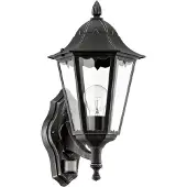 Eglo NAVEDO utomhus vägglampa med sensor svart med patinerat silver