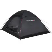 High Peak Monodome XL, Kupoltält, 4 personer, Ventilation, Vattentäta sömmar, Svart