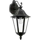 Eglo Vägglampa utomhus Navedo, Svart, Aluminium / grå / zink, Antik, Utomhusvägglampa