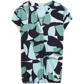 Tom Tailor Blus pastellblå / mörkblå / karminröd / off-white