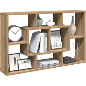 vidaXL Vägghylla hantverksmässig ek 85x16x52,5 cm konstruerat trä