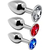 ALIVE - analplugg set - metall - silver