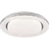 Reality Leuchten LED-taklampa Atria, Ø 38 cm, vit, plast, CCT dimbar, Vitt / opal, Vardagsrum / matsal, Syntetmaterial, Modern, LED-taklampa