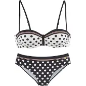 LASCANA Bikini orange / svart / vit
