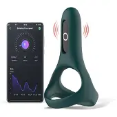 Magic Motion Rise - App‑styrd vibrerande penisring för män (grön)