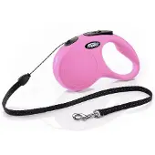 Flexi New Classic S Linbana 5 m rosa