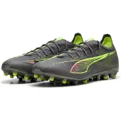 Puma Ultra 5 Match MG Audacity - Matt åldrad silver/Gul/Silver - Multi Ground (MG), storlek 44