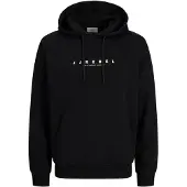 JJ REBEL Sweatshirt 'JREBROCKY' svart / vit