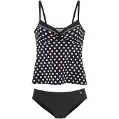 LASCANA Tankini svart / vit