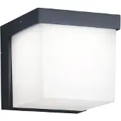 TRIO Lighting LED utomhus vägglampa Yangtze, Svart, Aluminium / grå / zink, Modern, LED-vägglampa utomhus