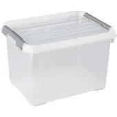 Allibert by KETER 243808 Förvaringslåda HANDY stapelbar (L x B x H) 400 x 290 x 260 mm Transparent, Silver 1 st