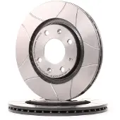Brembo Bromsskiva Max 09.4987.76, fram, slits, ventilerad, 1 Stycke
