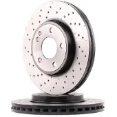 TRW Bromsskiva DF6262S fram, ventilerad, perforerad, 1 Stycke