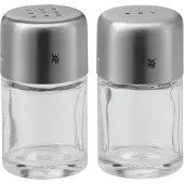 WMF BEL GUSTO, Set med salt- och pepparströare, Rostfritt stål, Transparent, Glas, Rostfritt stål, Rostfritt stål, Rostfritt stål, 30 mm