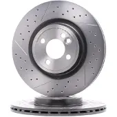 Brembo Bromsskiva 09B75421 fram, ventilerad, slits, höggradigt förkolnad, 1 Stycke