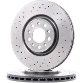 Brembo Bromsskiva 0993652X fram, perforerad, ventilerad, perforerad, 1 Stycke