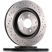 Brembo Bromsskiva 09B0401X bak, perforerad, ventilerad, perforerad, 1 Stycke