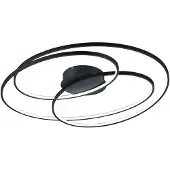 TRIO Lighting LED taklampa Gale, dimbar, Svart, Vardagsrum / matsal, Metall, Modern, LED-taklampa