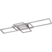 TRIO Lighting LED taklampa Irvine, dimbar, Aluminium / grå / zink, Vardagsrum / matsal, Metall, Modern, LED-taklampa