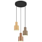 TRIO Lighting Hänglampa Agudo, dimbar, Multifärgad, Vardagsrum / matsal, Metall, Modern, Pendellampa