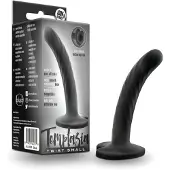 Temptasia Twist Small - dildo med sugkopp, vriden (svart)