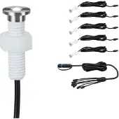 Paulmann 93694 Belysningssystem Plug&Shine LED-lampa, för infälld montering utomhus (utökning) Set 5 st