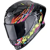Scorpion EXO-R1 Evo II Air Savage Integralhjälm Svart/Blå/Rosa M Unisex sort