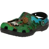 Crocs Öppna skor 'Minecraft' ljusblå / brun / grön / off-white