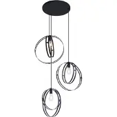 QAZQA Smart hanglamp zwart rond 3-lichts incl. Wifi G95 - Indu
