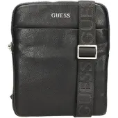GUESS Scala Flat Top Zip crossbody-väska i textil, svart, för män