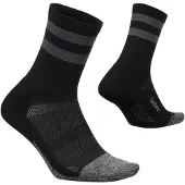 Feetures Elite Light Cushion Mini Crew High Top Socks Black, Size M