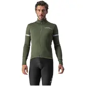 Castelli Fondo 2 FZ Long Sleeve Jersey Military Green, Size S