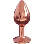 Dorcel Diamond Plug S - analplugg i aluminium - liten (roséguld)