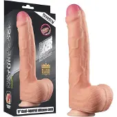 Lovetoy - dildo realistisk tvålagers - naturfärg - 28cm