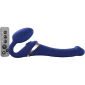 Strap-On-Me S - påspänningsbar, luftvågsvibrator - (blå)