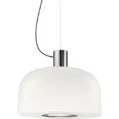 Flos Glas pendellampa Bellhop Glass S2, dimbar, Vitt / opal, Vardagsrum / matsal, Glas, Pendellampa