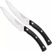 Due Cigni 2C909 Arne Line 2-piece steak knife set, black