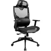 Sandberg ErgoFusion - Spelstol - ergonomisk - armstöd - T-formad - lutning - svängtapp - polyuretanläder, mesh-tyg