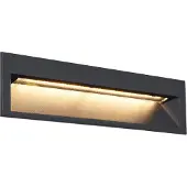 QAZQA Modern infälld vägglampa svart 28cm inkl. LED IP65 - Mert