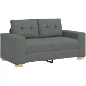 vidaXL Loveseat soffa mörkgrå 160x77x82 cm tyg