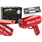 Leantoys penningpistol Money Gun röd kastare