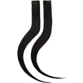 Rapunzel of sweden Single Invisible Clip-ins Straight / 2 pieces 1.0 Black 40 cm Löshår 10 g