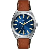 Fossil Analog klocka 'Everett' blå / brun / silver