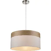 Globo Hänglampa Libba, dimbar, Vitt / opal, Vardagsrum / matsal, Textil / tyger / siden, Modern, Pendellampa