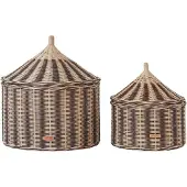 OYOY Förvaringskorgar - 2-pack - 50/36 cm - Circus - Muskotnöt - - One Size - Korg