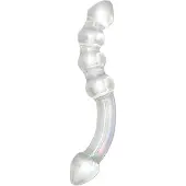 Rimba Xena - dubbel dildo i glas - transparent