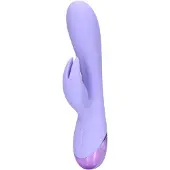 Loveline - rabbit vibrator med klitorisstimulator - uppladdningsbar - lila