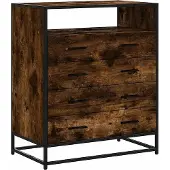 vidaXL Lådskåp rökfärgad ek 70x41x83,5 cm konstruerat trä