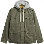 Superdry för män. M5012168A Rookie Field Hooded Jacka Grön (L), Casual, Bomull